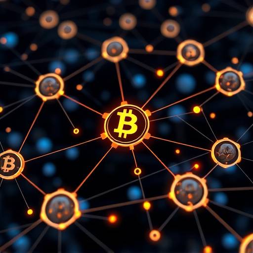 Illustration of a blockchain network